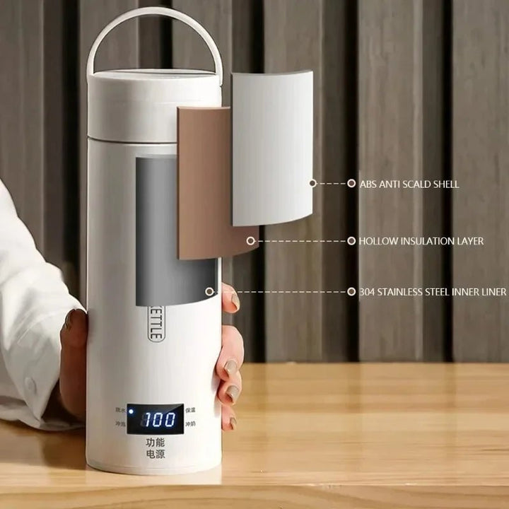 500ml Portable Electric Travel Kettle & Thermos - NEOMINOA LTD