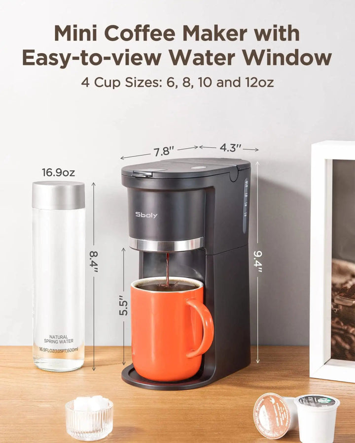Compact Single - Serve K - Cup Coffee Maker - NEOMINOA LTD