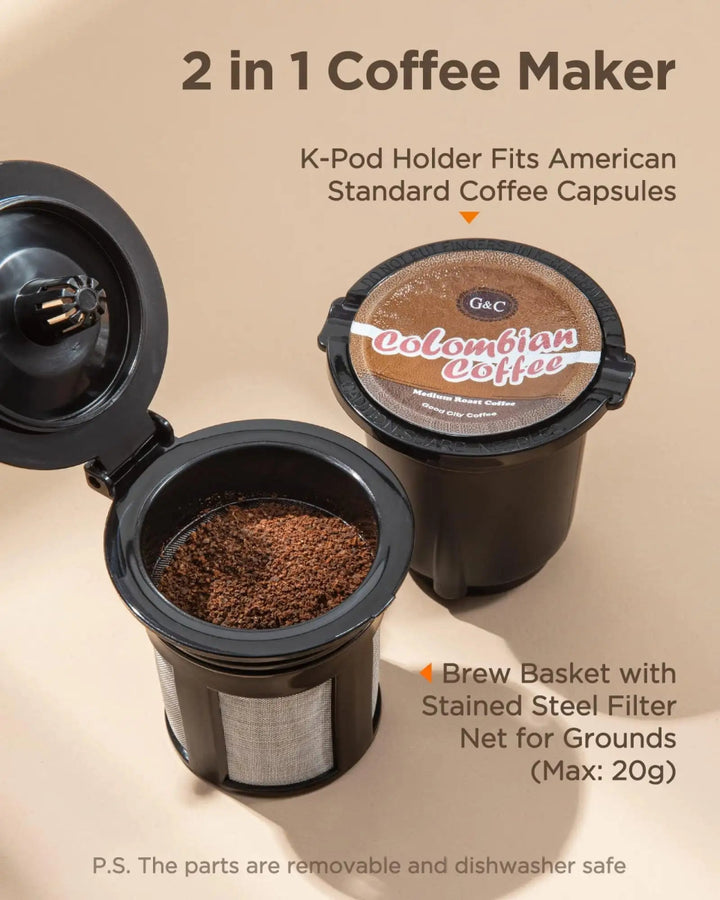Compact Single - Serve K - Cup Coffee Maker - NEOMINOA LTD