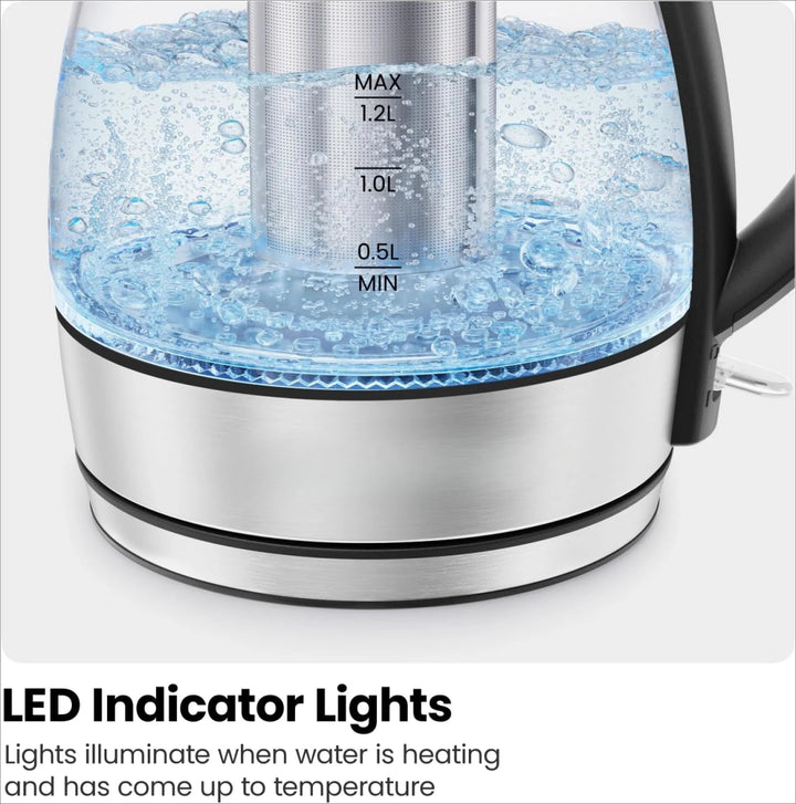 Electric Kettle with Tea Infuser & Presets - NEOMINOA LTD
