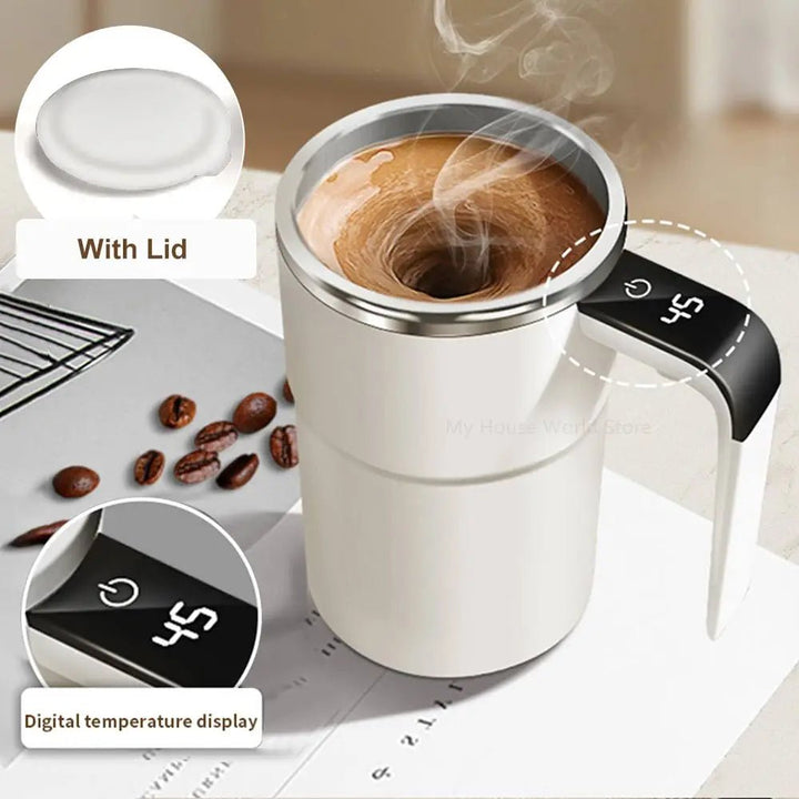 Rechargeable Self - Stirring Magnetic Coffee Mug - NEOMINOA LTD